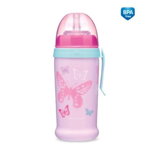 Непроливающий поильник Canpol Babies- Butterfly - розовый (56/515_pin)