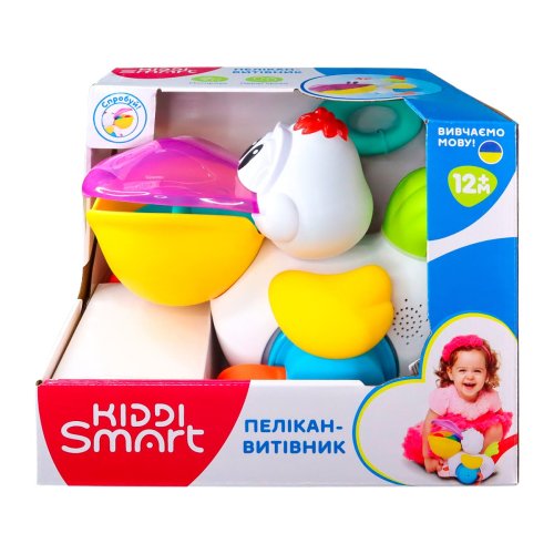 Игрушка-каталка Kiddi Smart Пеликан-затейник, украинский 64642