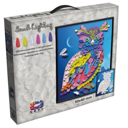 Картина из легкого пластилина ТМ Moon Light Clay Сова