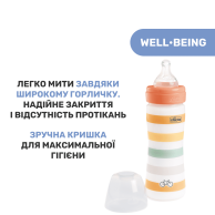 Пластиковая бутылочка Chicco Well-Being Colors, средний поток, 2м+, 250 мл 28623.31