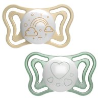 Пустышка Chicco Physio Light силиконовая от 2 до 6 мес., 2шт., люминесцентная 71037.41