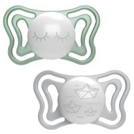 Пустышка Chicco Physio Light силиконовая от 16 до 36 мес., 2шт., люминесцентная 71039.41