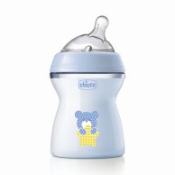 Пластиковая бутылочка Chicco Natural Feeling, 2м+, 250 мл, голубая 81323.20