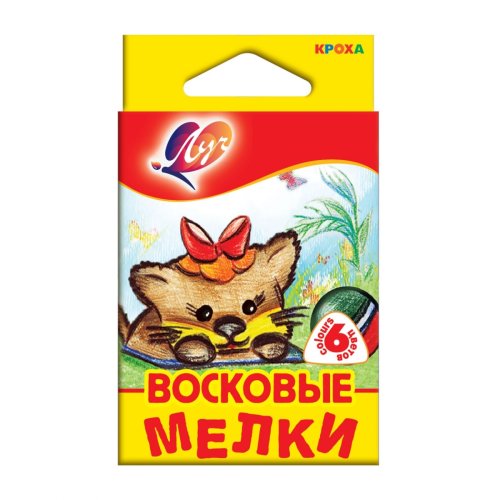 Карандаш Луч воск. трикутн.6 цв. (290106)