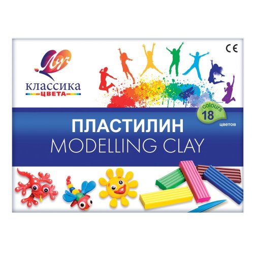 Пластилин Луч "Классика" 18 цв., со стеком (540255)