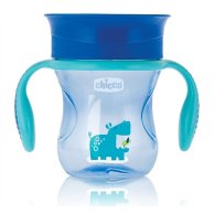 Чашка пластиковая для питья Chicco Perfect Cup 200мл. от 12 месяцев (голубая) 06951.20.50