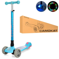 Детский трехколесный самокат I-Trike Maxi с подсветкой колес, голубой JR 3-060-37-BLP