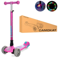 Детский трехколесный самокат I-Trike Maxi с подсветкой колес, розовый JR 3-060-37-P1