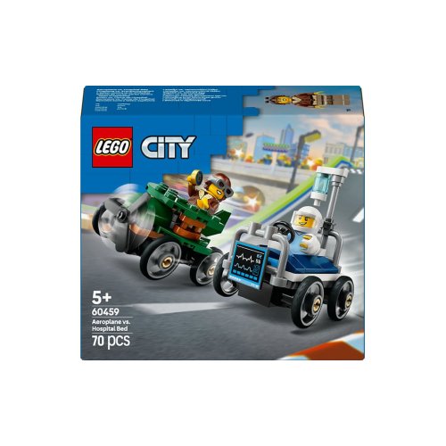 Конструктор Lego City Самолет против больничной койки, 70 деталей 60459