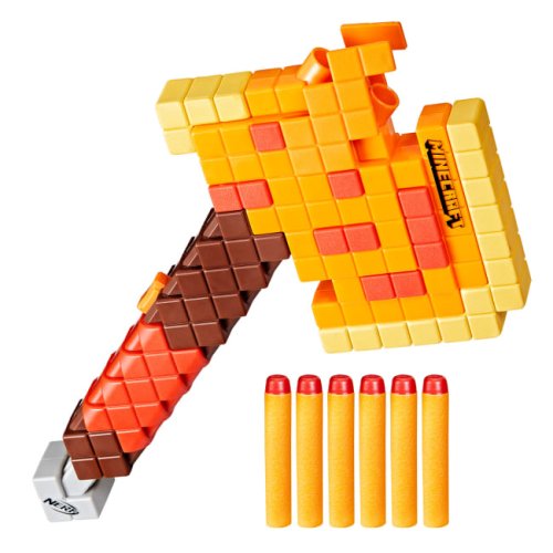 Бластер-топор Hasbro Nerf Minecraft Firebrand Майнкрафт, 6 патронов F8953
