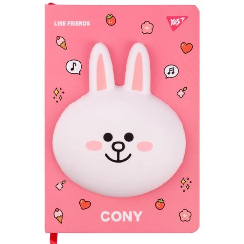Блокнот-сквиш YES Line Friends Cony, А5, 128 листов, линия 151788