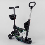 Самокат 5в1, PU колеса с подсветкой Best Scooter черный 10999