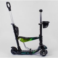 Самокат 5в1, PU колеса с подсветкой Best Scooter черный 10999