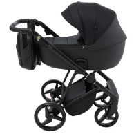 Универсальная коляска 2 в 1 Adamex Blanc Lux, черная PS-37 680732