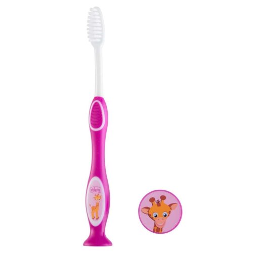 Зубная щетка Chicco 3-6 лет, малиновая 09079.10.20
