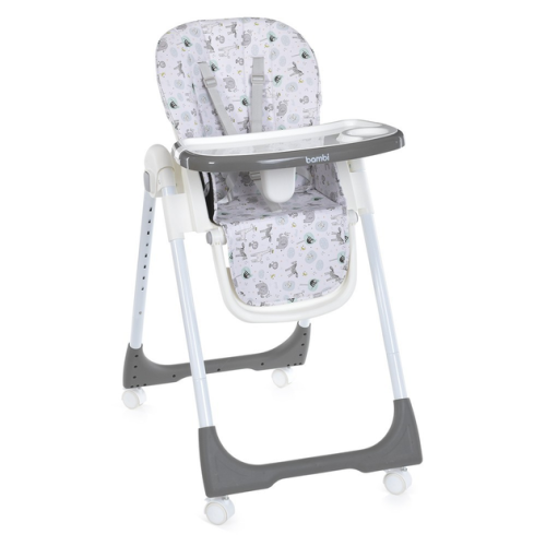 Стульчик для кормления Bambi экокожа, серый M 5673-11