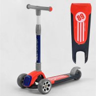 Трехколесный самокат Best Scooter колеса PU 120х50мм с подсветкой, красный RS-9119