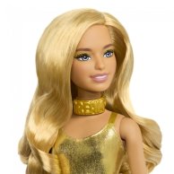 Кукла Mattel Барби Модница Barbie Fashionistas в золотистом комбинезоне HRH19