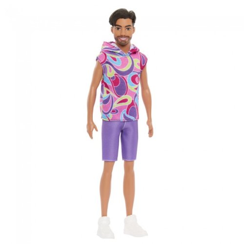 Кукла Mattel Кен Модник в винтажном худом с коротким рукавом Barbie Fashionistas HRH26